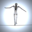 Businessman in equilibrium on a rope