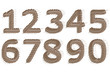 Dried leaf number alphabet character.