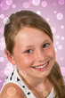Portrait von hübschen brünetten Mädchen, Bubbles