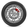Car Wheel isolated on white background