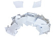 sad smiley from the shreds of paper
