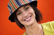 Photo: Woman with hat smiling Woman with hat smiling