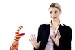 Businesswoman in fear