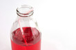 A bottle of raspberry cordial