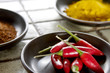 Red chillies and spices