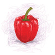 fresh red bell pepper