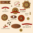 COFFEE LABELS AND ELEMENTS