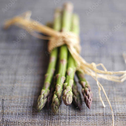 Photo: Close up of a bundle of asparagus Close up of a bundle of asparagus