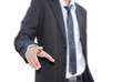 Businessman Touching on the whiteboard.
