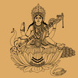 Vector: Hindu goddess Hindu goddess