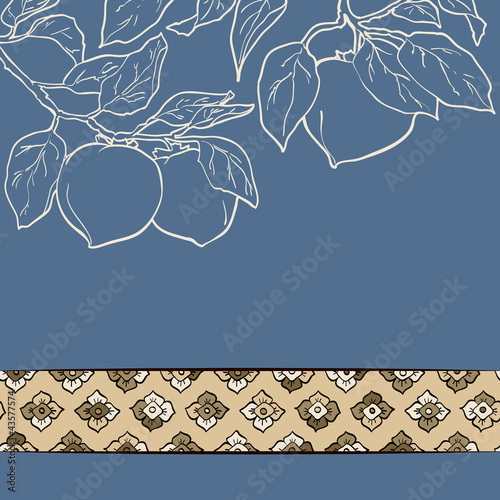 Vector: persimmon seamless pattern vector persimmon seamless pattern vector