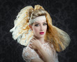 Hairdressing and makeup fashion woman