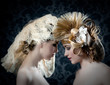 Foto: Hairdressing and makeup fashion woman Hairdressing and makeup fashion woman