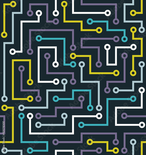 Vektor: Seamless color electronic pattern. Vector illustration Seamless color electronic pattern. Vector illustration