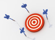 Illustration: All Arrows Missed Target (Isolated on White Background) All Arrows Missed Target (Isolated on White Background)