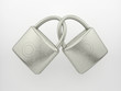 Illustration: Male and female locks bond together Male and female locks bond together