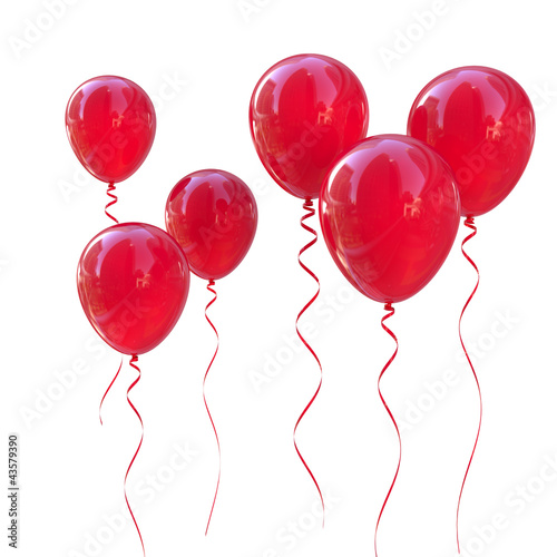 Illustration: Rote Luftballons Rote Luftballons
