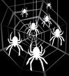 Vector: vector hanging spiders and web vector hanging spiders and web