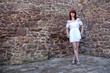 Woman posing in an old House