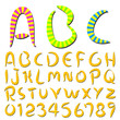 funny hand writing stripes font