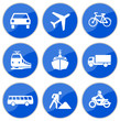 Verkehrsschilder blau