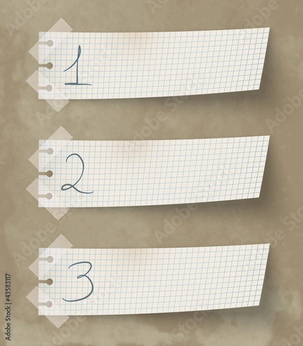 Vector: Set of three vintage labels with numbers - Etichette con numeri Set of three vintage labels with numbers - Etichette con numeri