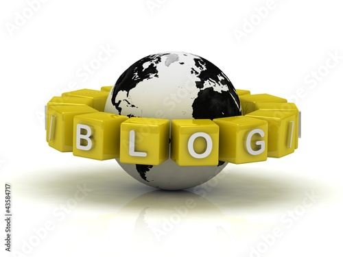 Illustration: inscription on the blog cubes around the earth inscription on the blog cubes around the earth
