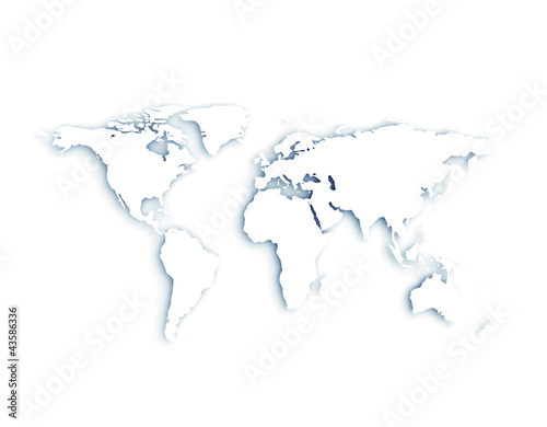 Illustration: World map 3D World map 3D