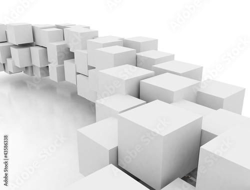 Illustration: Abstract 3d cubes Abstract 3d cubes