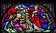 Moses strikes water from the rock