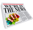 We're in the News Newspaper Headline Article