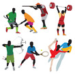 Vektor: Silhouettes athlete Silhouettes athlete