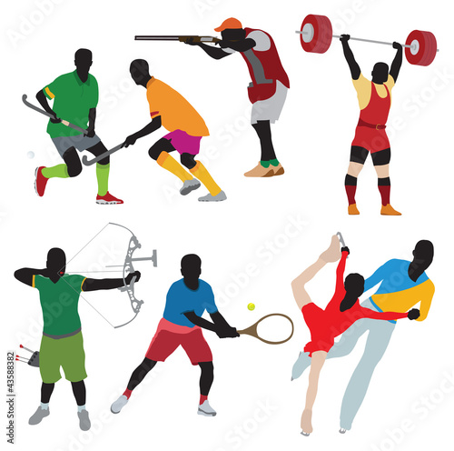 Vector: Silhouettes athlete Silhouettes athlete