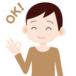 父親　上半身　承認 OK