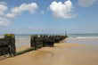 Breakwater on beach at Sheringham, North Norfolk