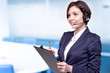 Photo: Business women in modern glass interior Business women in modern glass interior