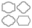 Vector: vintage frame with lace vintage frame with lace