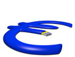 USB stik in a euro on white background