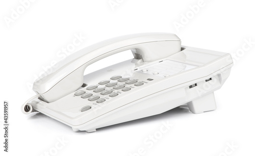 Photo: white modern telephone white modern telephone
