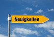 Pfeil mit blauem Himmel NEUIGKEITEN