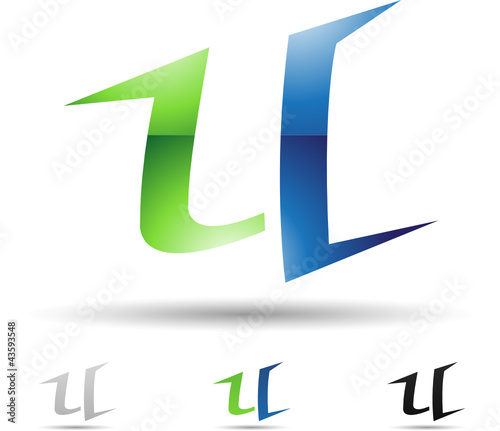 Vector: Vector illustration of abstract icons of letter U - Set 9 Vector illustration of abstract icons of letter U - Set 9