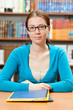 Photo: girl in library girl in library