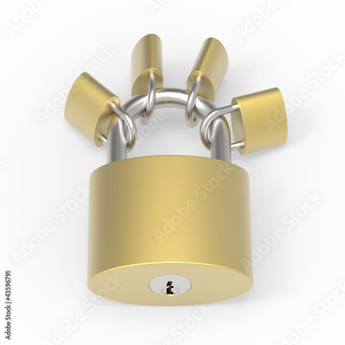 Illustration: Master and minor lock are locked together Master and minor lock are locked together