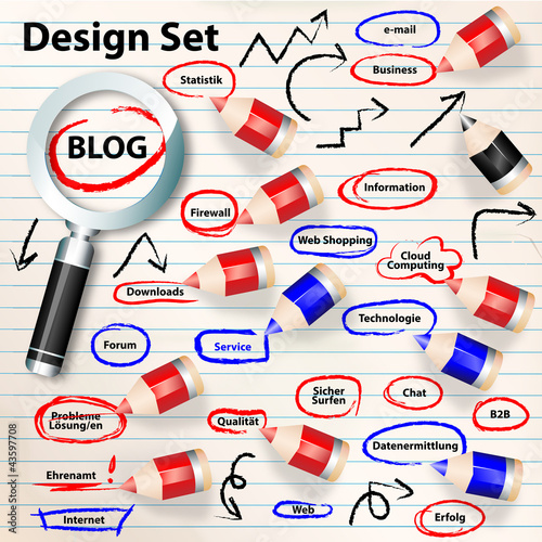 Vektor: design set - internet design set - internet