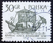 Postage stamp Poland 1963 3rd Century Merchantman, Ancient Ship