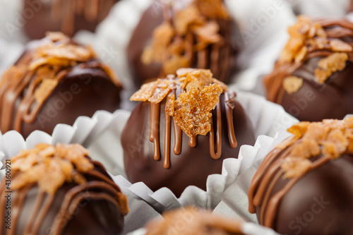 Photo: Dark chocolates candies Dark chocolates candies