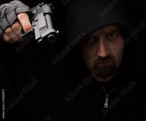 Photo: Gangster with gun Gangster with gun