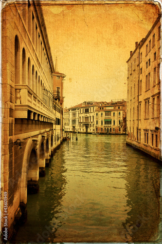 Foto: Venice - old paper - old card Venice - old paper - old card
