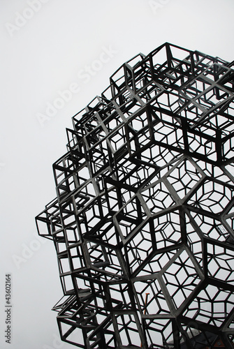 Photo: A beautiful steel constrution on a light grey background A beautiful steel constrution on a light grey background