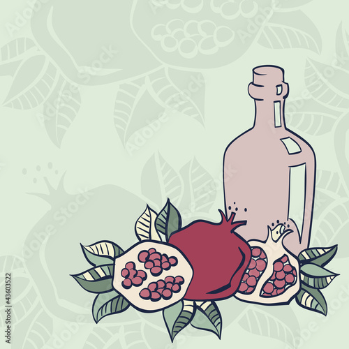 Вектор: pomegranate seamless background pomegranate seamless background